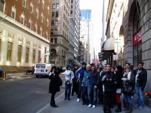 En Nueva York con sus alumnos