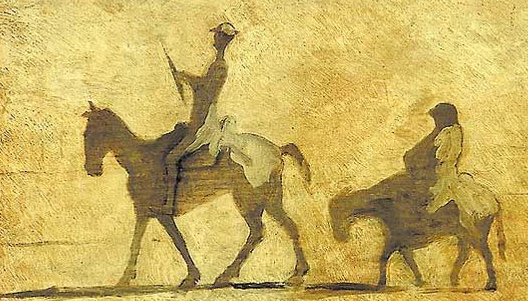 Don Quijote y Sancho, ilustrado por Honoré de Daumier.