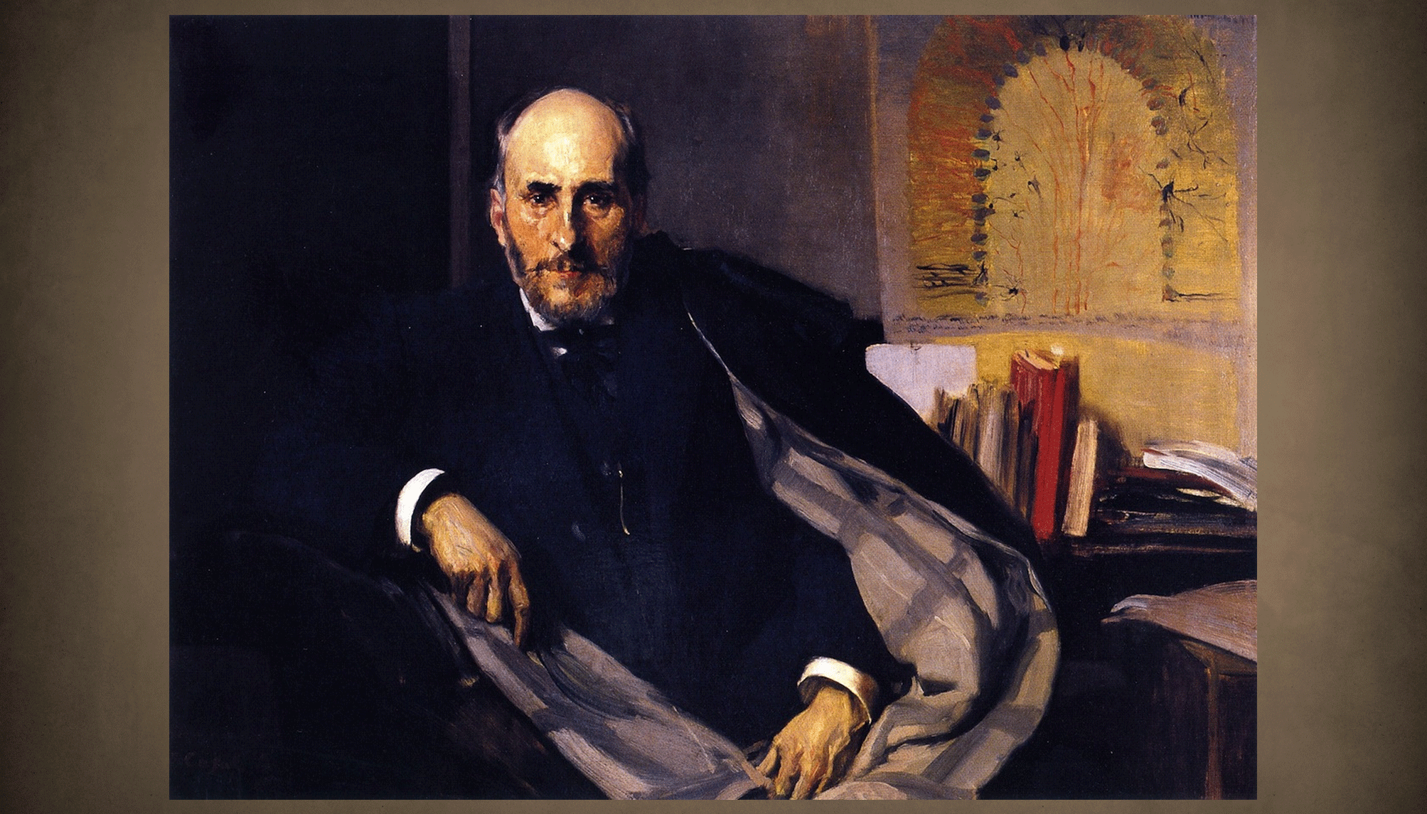 Retrato de Santiago Ramón y Cajal (1906), obra de Joaquín Sorolla