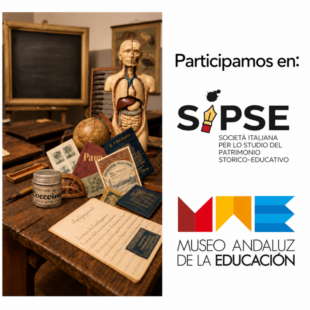 Fotografía escolar vintage y logos educativos